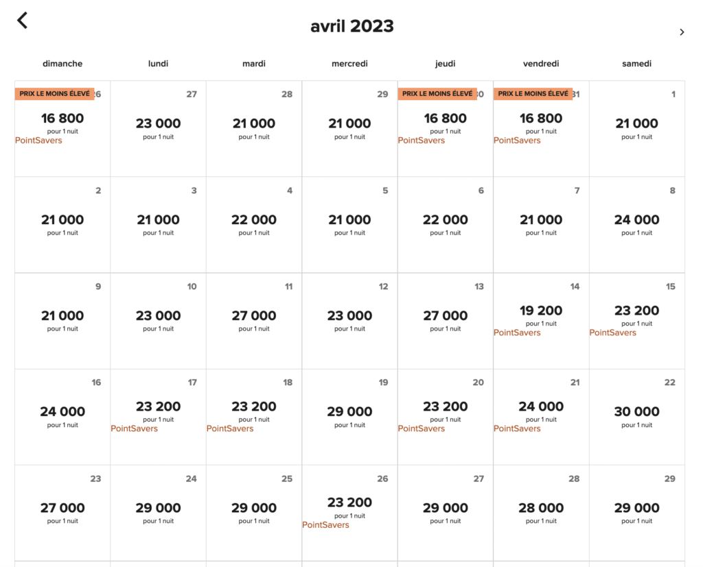 Moxy Lisboa Oriente Tarif Points