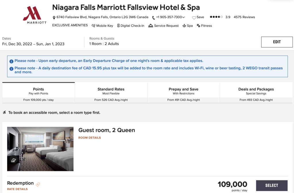 Marriott Niagara Fallsview Fêtes