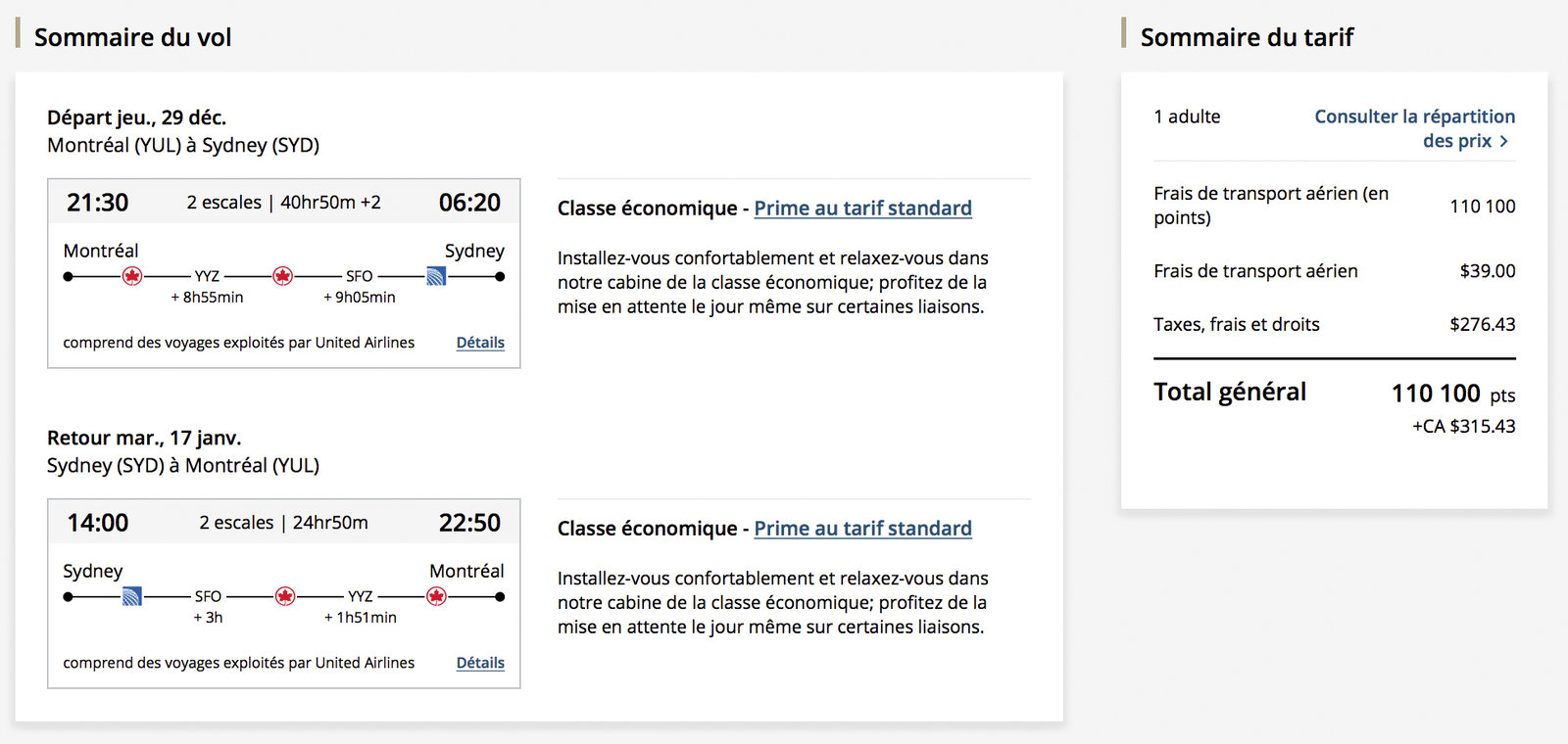 Sydney Nye Points Aeroplan Fr