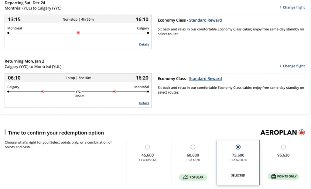 Yul Yyc Aeroplan Eng