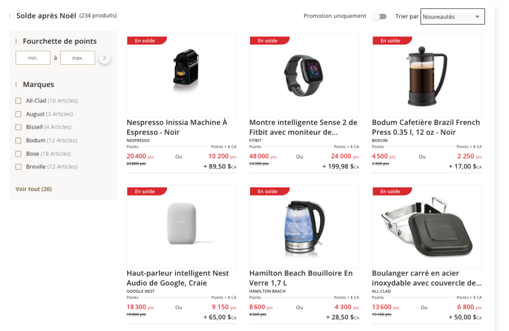 Boxing week eboutique items