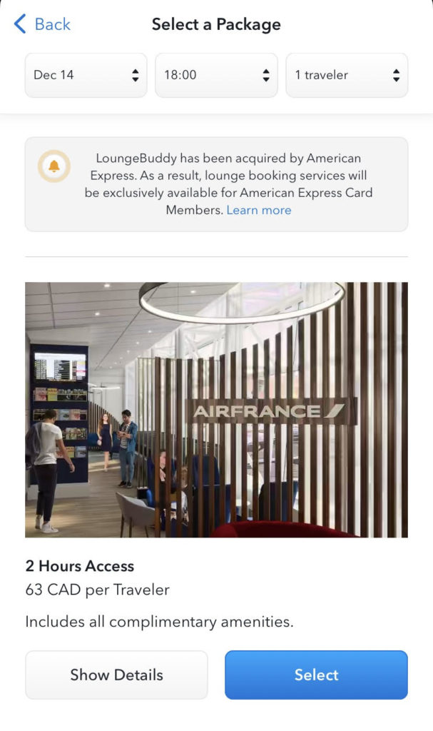 Lounge Buddy Access Air France