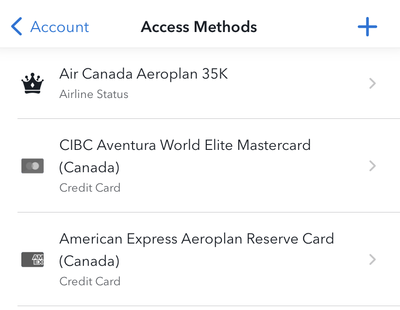 Lounge Buddy Access Methods Cards