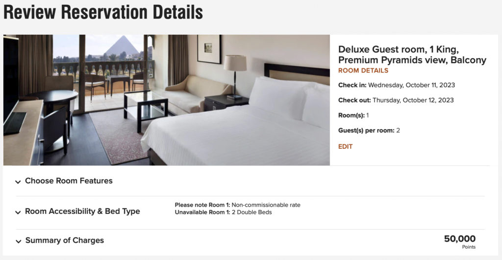 Pyramid view room upgrade