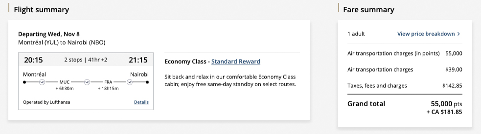 Safari In Africa Aeroplan En