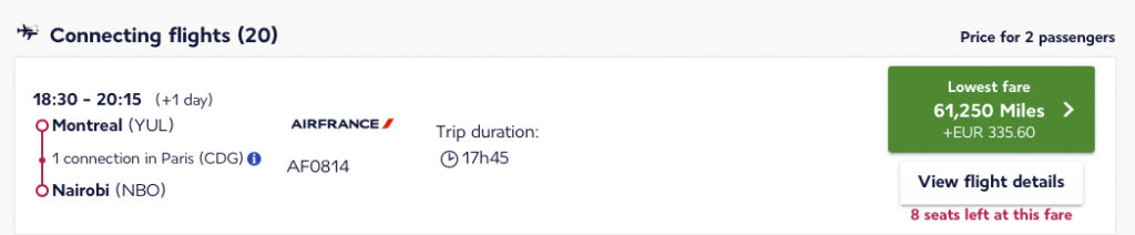 Safari In Africa Flying Blue Adult + Child En