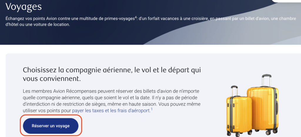 Voyages réserver un voyage RBC