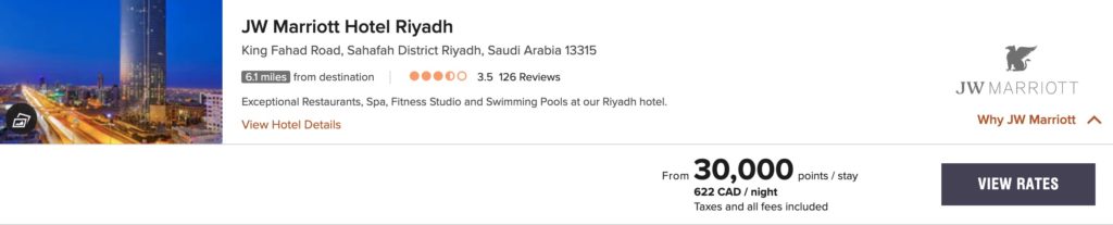 Jw Marriott Riyadh Tarif