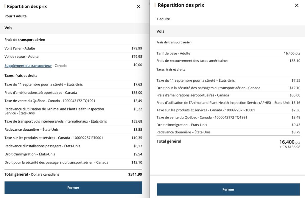 Taxes Americaines Aeroplan Fr