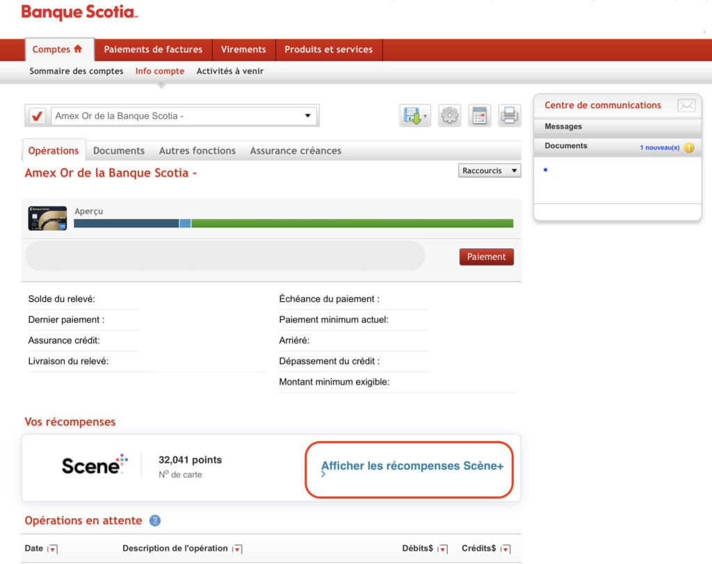 Banque scotia services bancaires