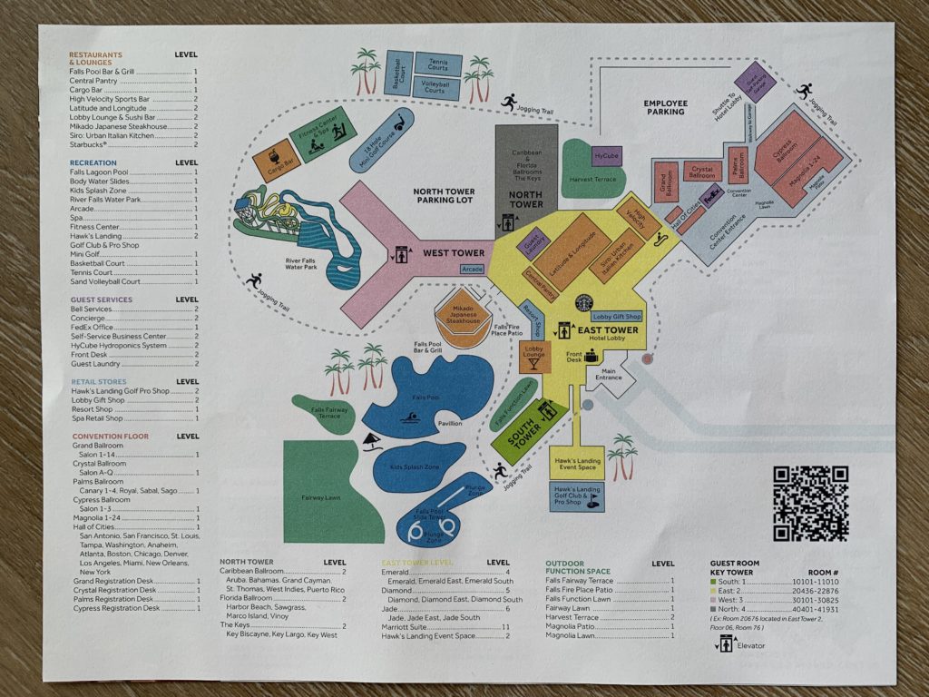 Carte Orlando World Center Marriott