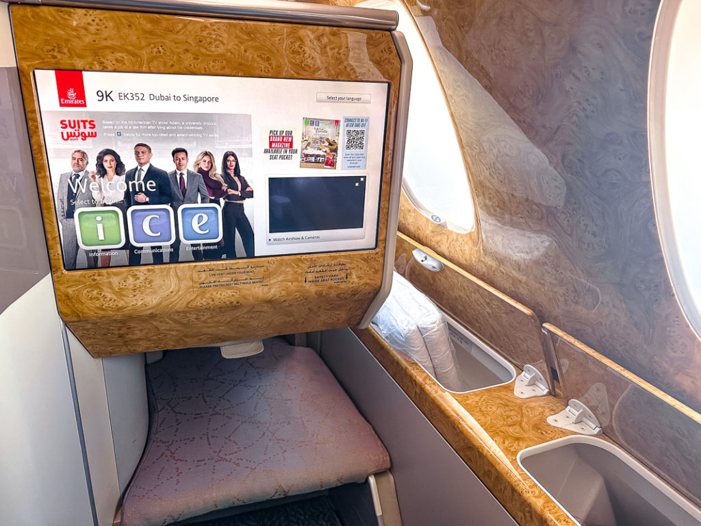 Emirates A380 - Classe Affaires