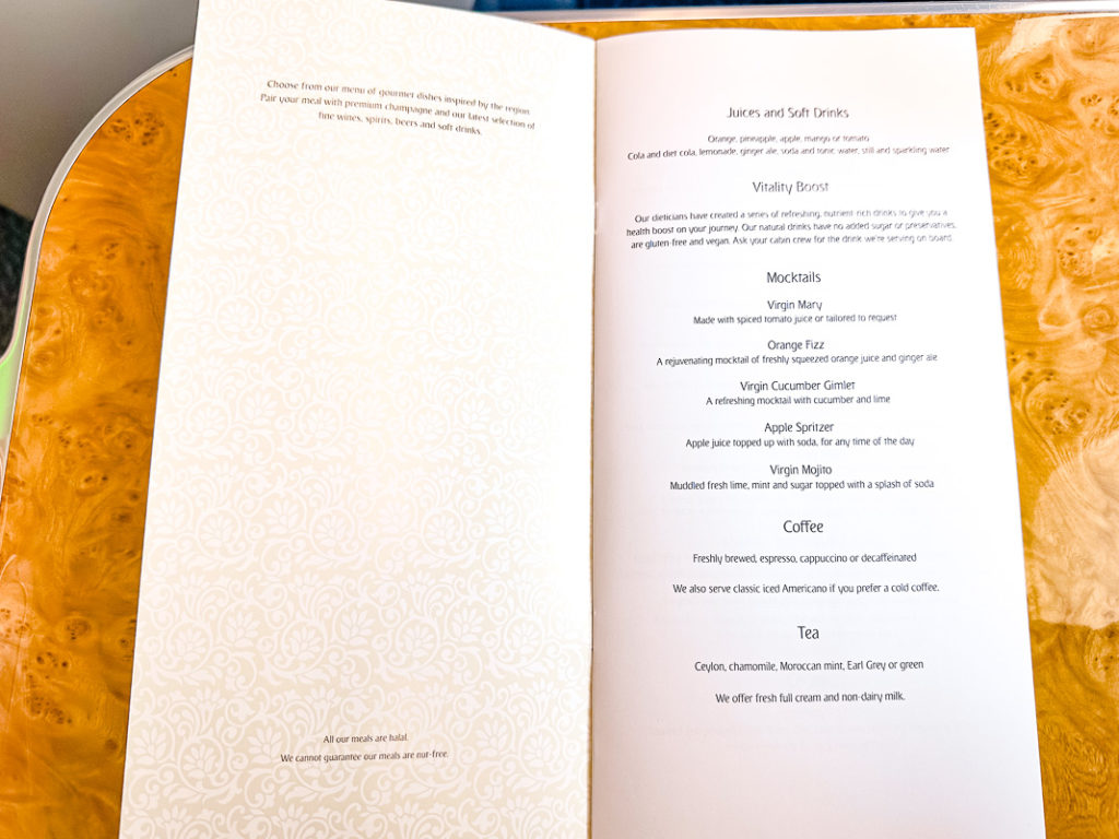 Emirates A380 - Classe Affaires