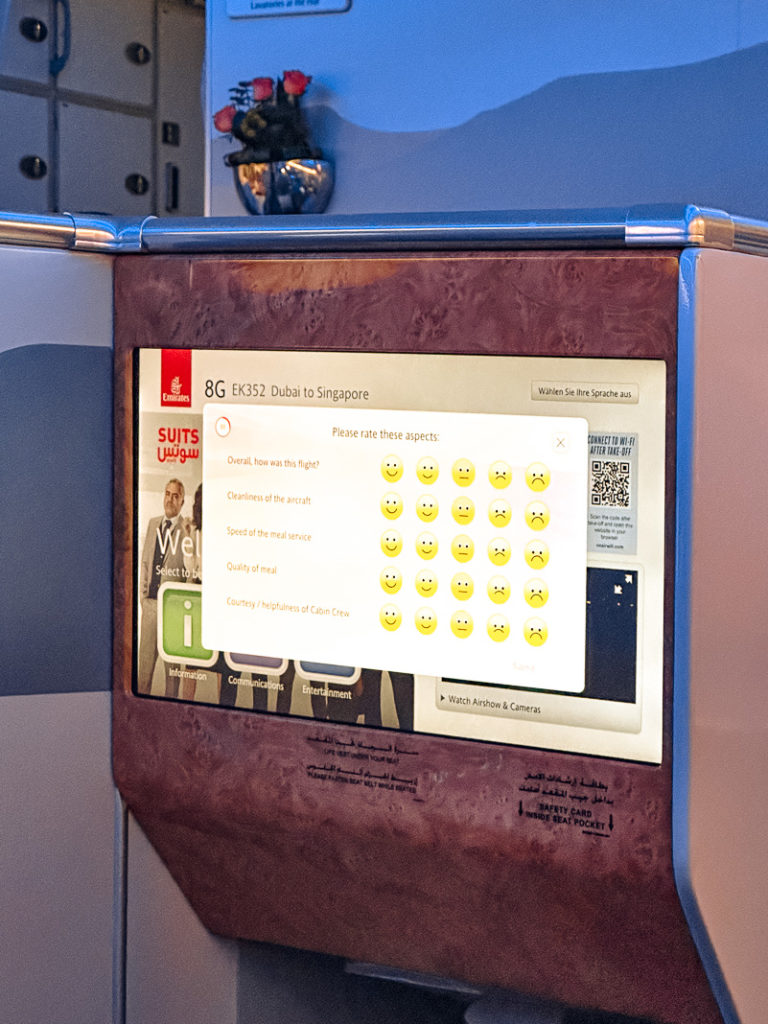 Emirates A380 - Classe Affaires