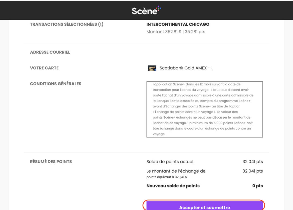 Points scene echange confirmation 1
