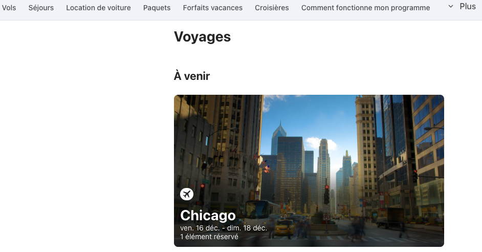 RBC Mes voyages réservés