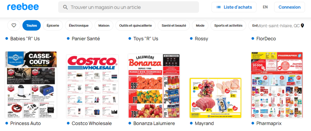 Reebee outil de couponing au quebec