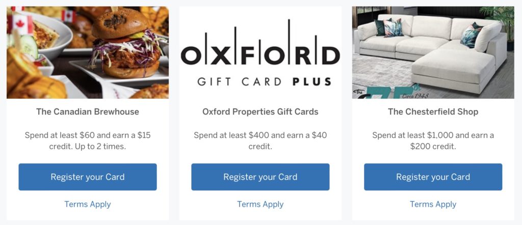 offre cartes cadeaux oxford amex scotia fr