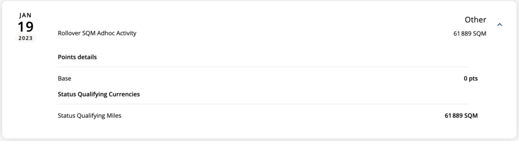 Statut Elite Aeroplan – Rollover-1