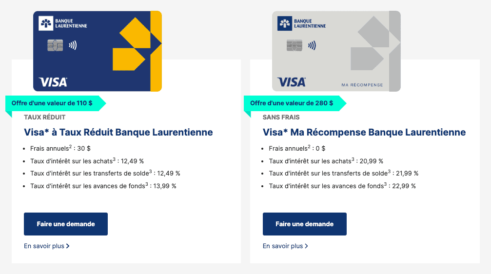 Banque Laurentienne cartes 2