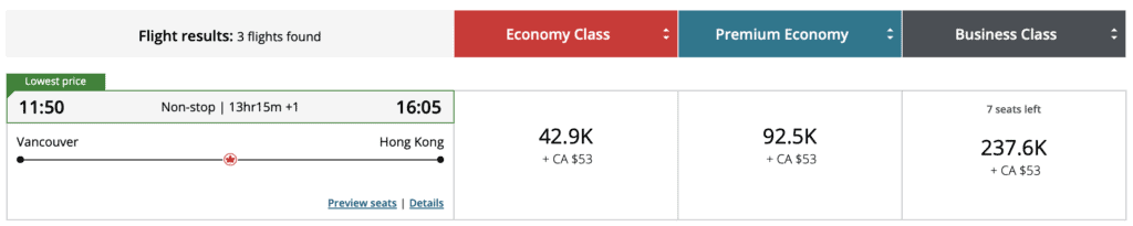 Hong Kong Aeroplan J AC