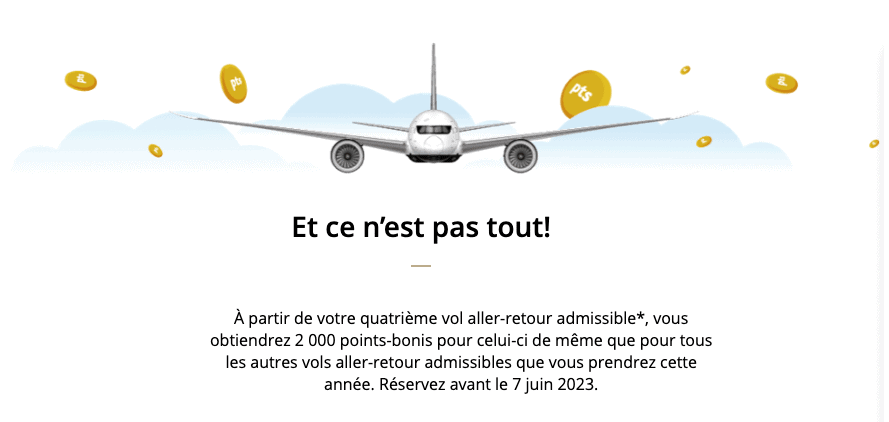 Promo 12 500 aeroplan quatrieme vol