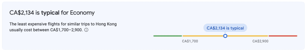 YUL-HKG Cash Typical