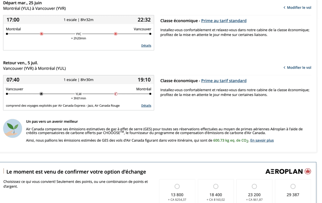 YUL YVR juin juillet AP