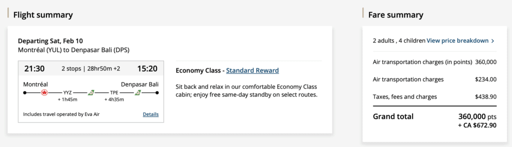 Award ticket big families 4