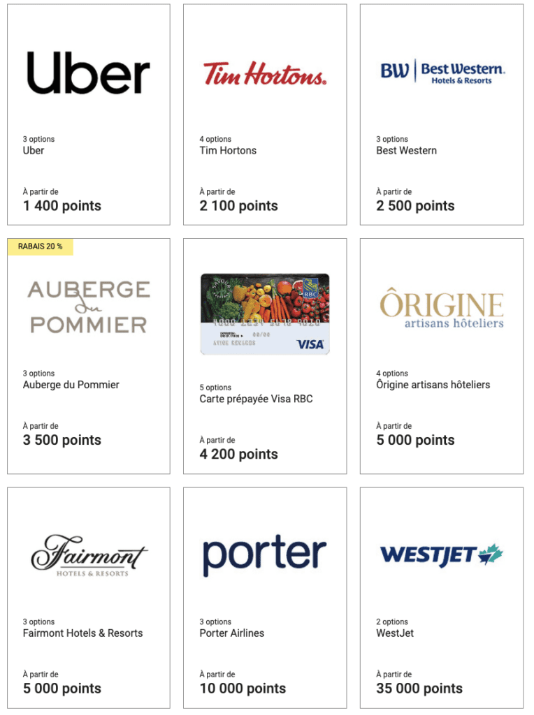 Cartes cadeux voyage