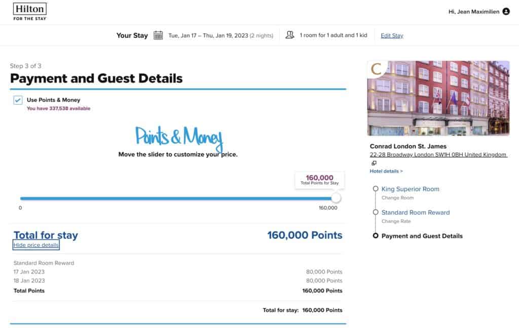 Conrad london points