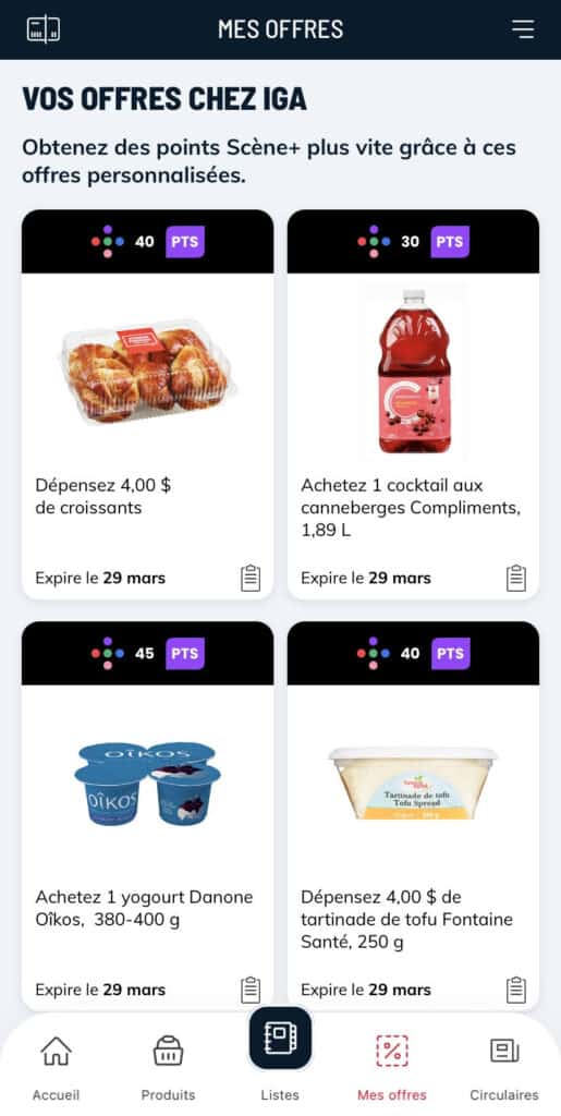 Offre personnalisee scene