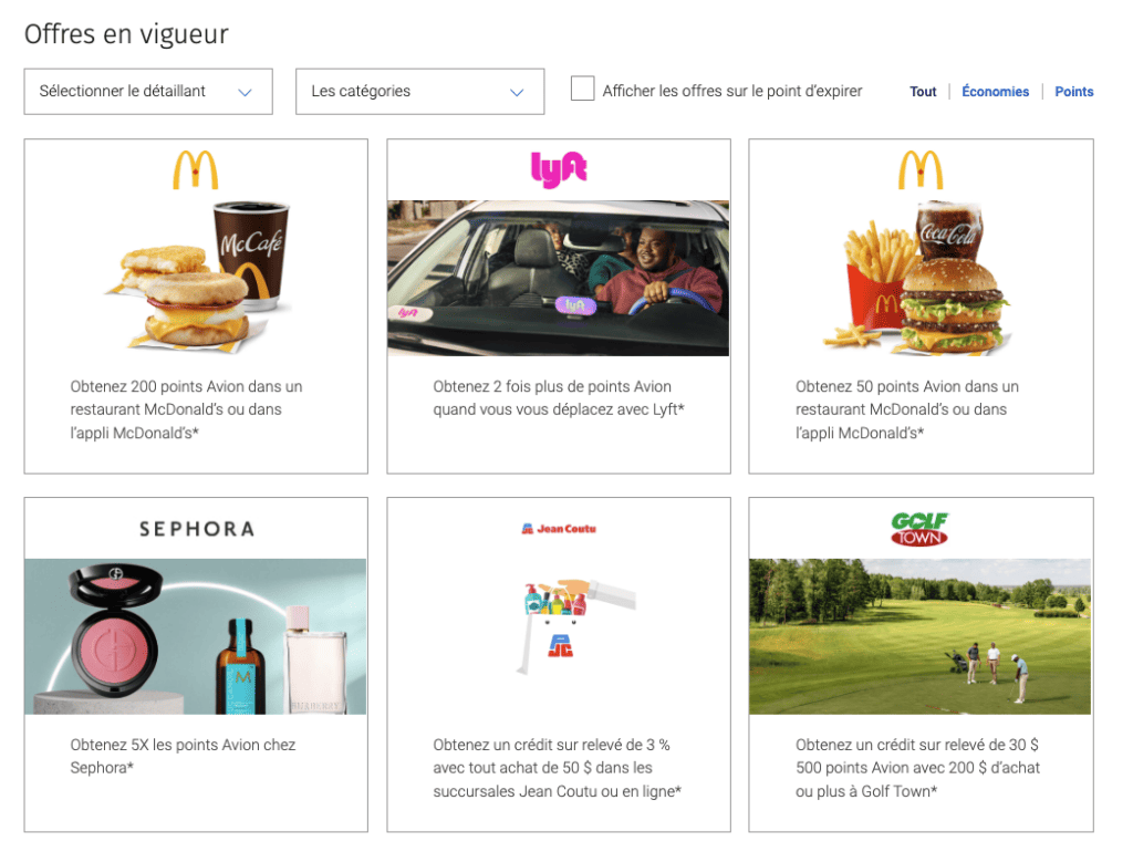 Offres RBC disponibles