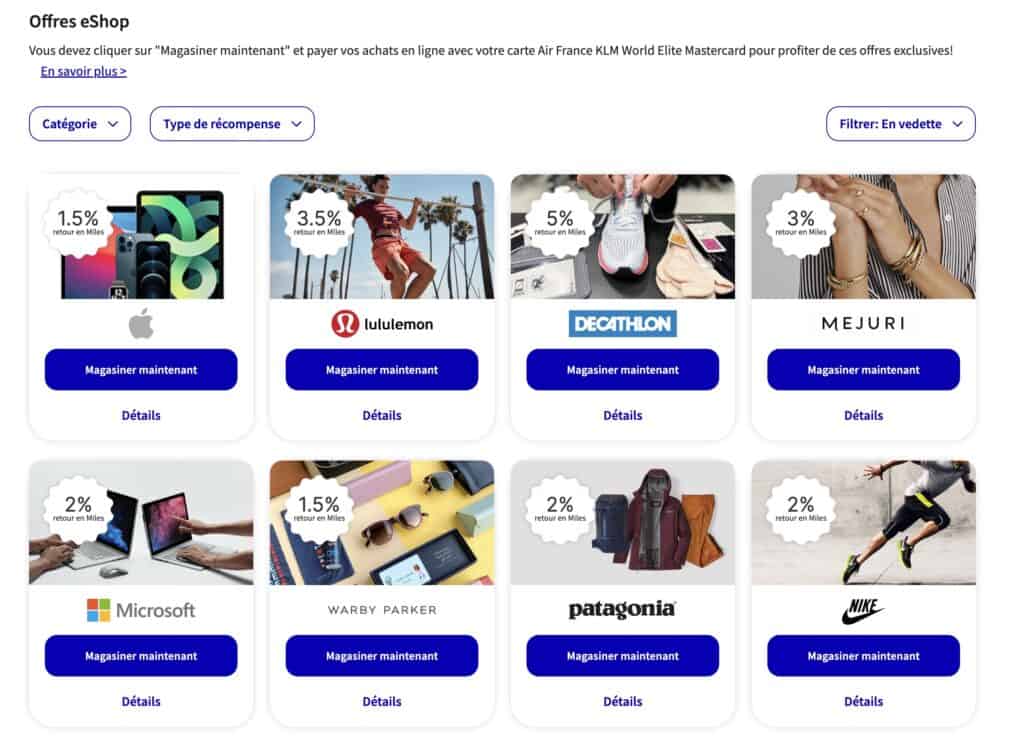 Carte air france klm flying blue eshop offres fr