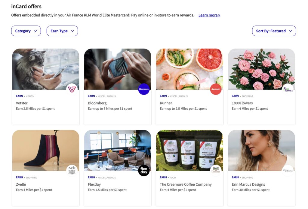 carte air france klm flying blue – incard offres – fr
