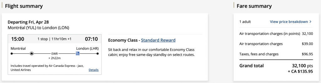 London Aeroplan AC dynamic