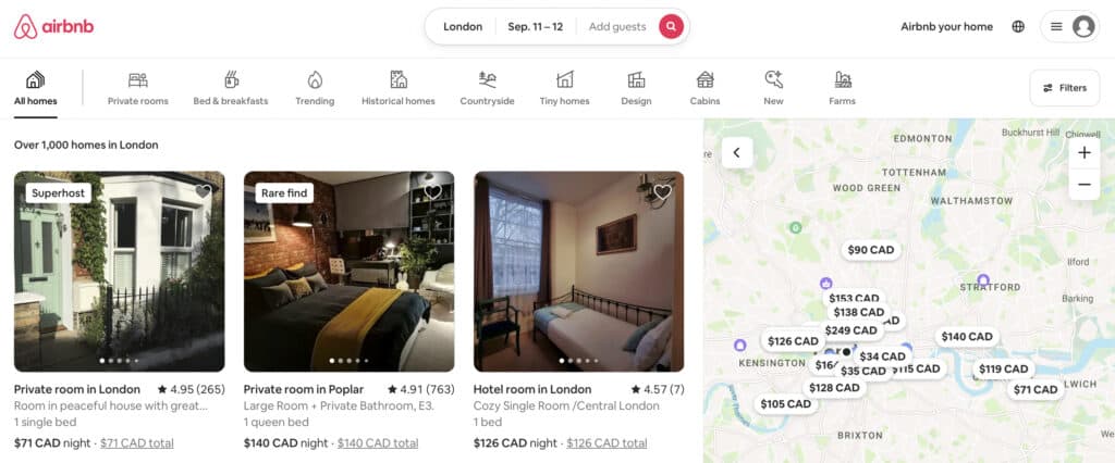 London Airbnb