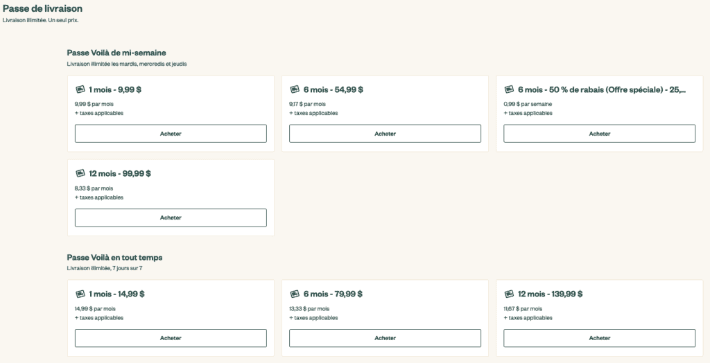 Passe livraison voila par iga