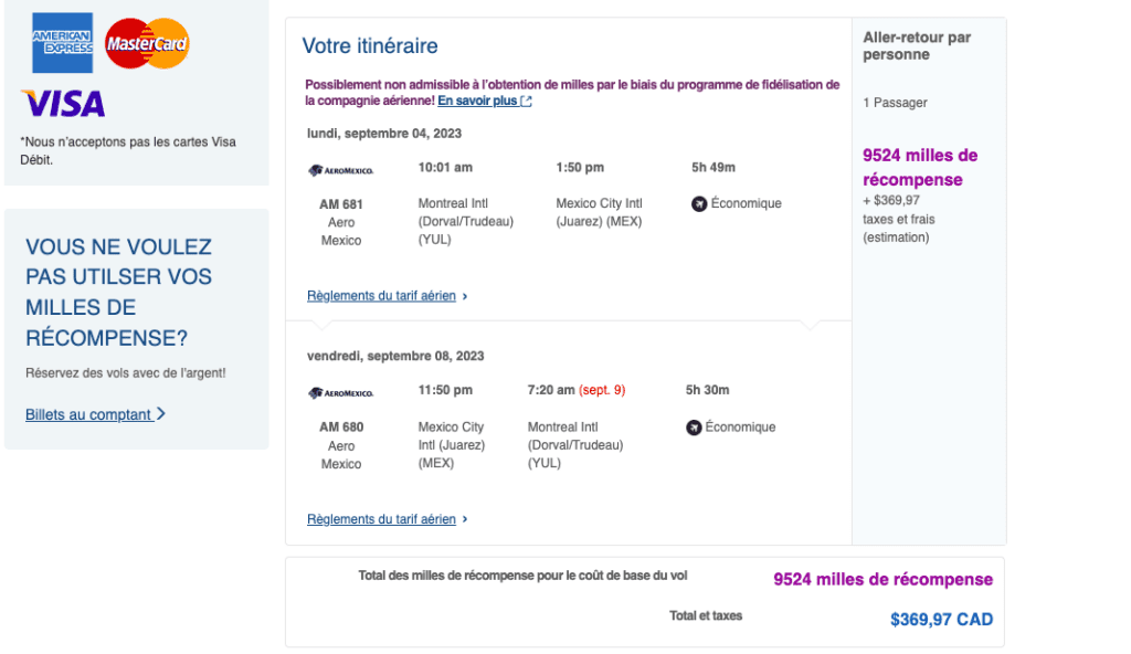 Simulation am aeromexico sept 2023
