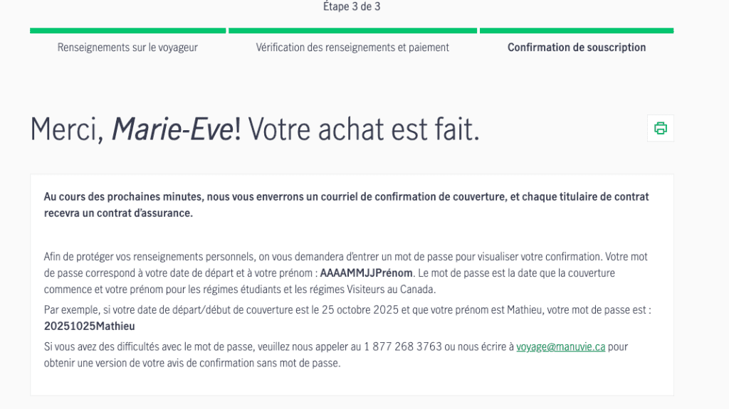 Assurance Scotia Passeport Manuvie 9