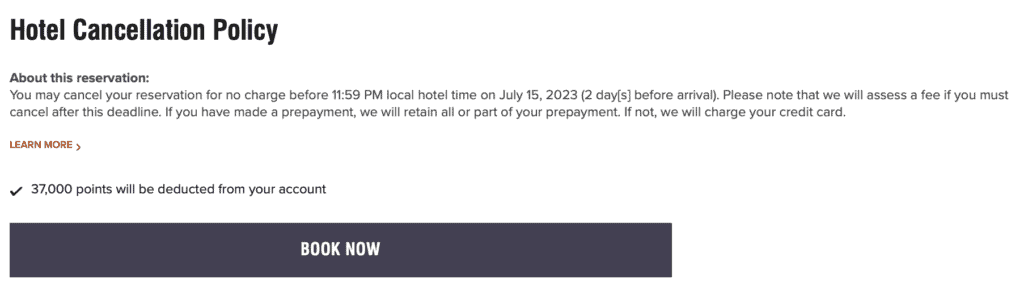 Marriott Bonvoy Free nights with points 7