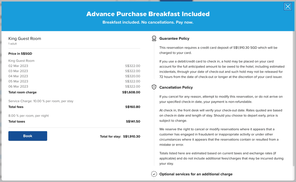 Prix réel – Hilton Garden Inn Singapore Serangoon breakfast