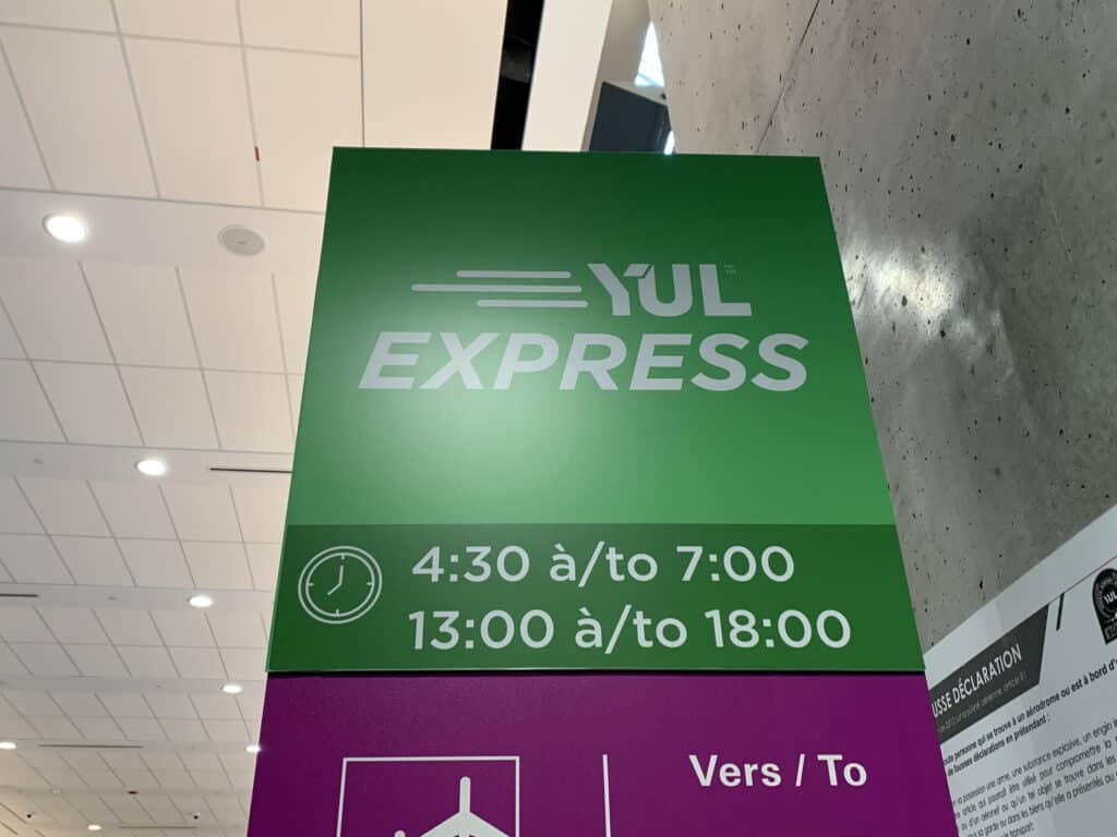 Yul express aeroport