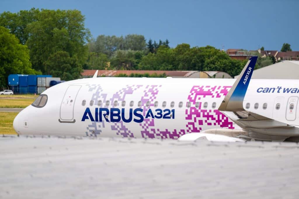 A321XLR Airbus arrival before Paris Air Show 2023 – grande taille