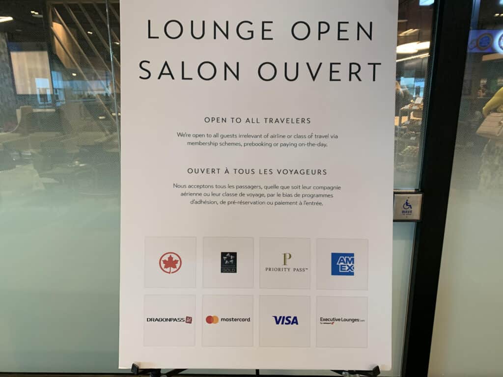 Air Canada Cafe Billy bishop