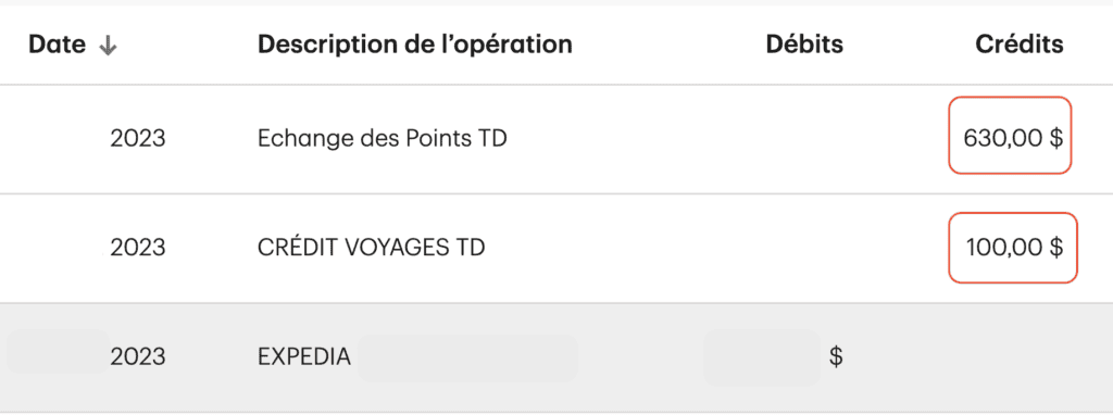 Points primes TD echange