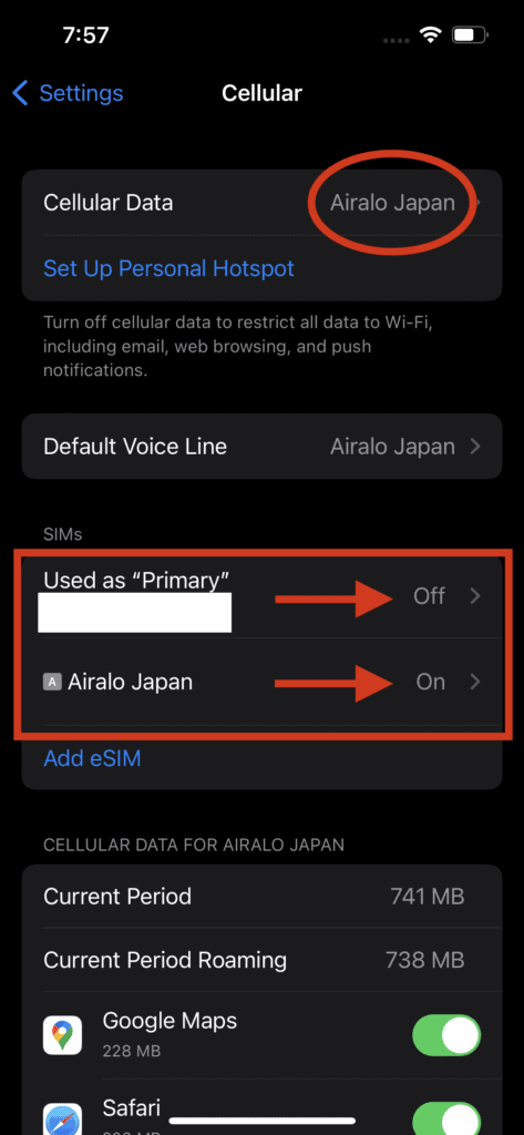 eSIM Airalo installation tutorial 3
