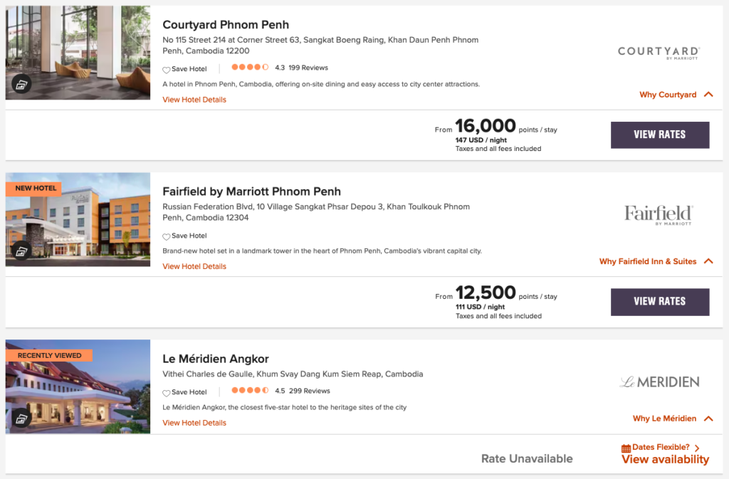 marriott cambodge en