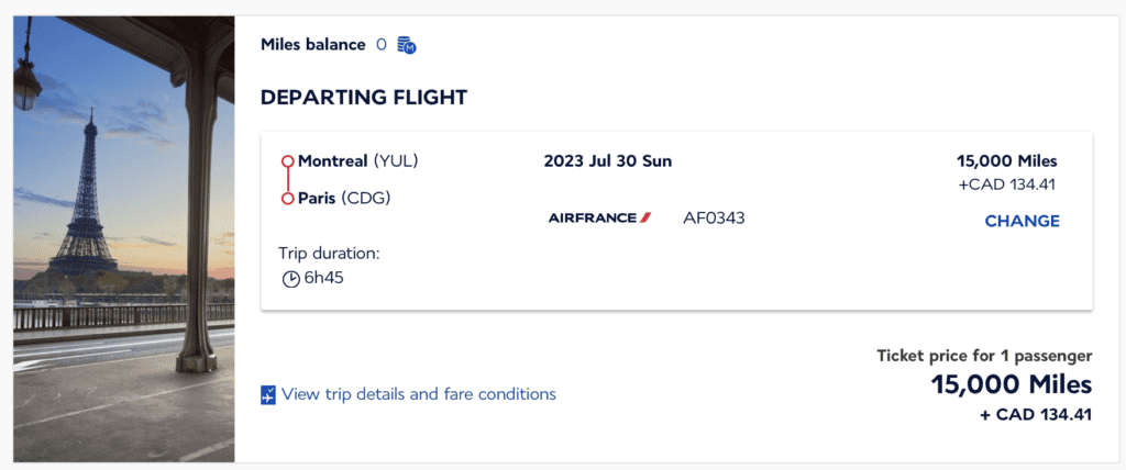 Award flight check on FB