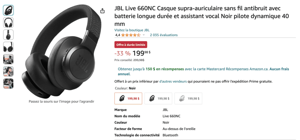 JBL Casque Amazon Prime Day
